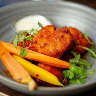 Honey Buffalo Cauliflower Bites